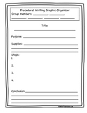 Procedural Writing Graphic Organizer