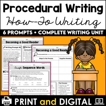 Preview of Procedural Writing | How To Writing | 4th Grade Writing 6 Week Unit