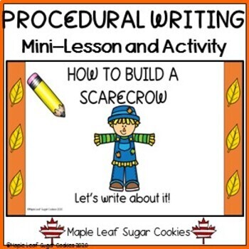 Preview of Procedural Writing - Lesson and Writing Activity - How to Build a Scarecrow 