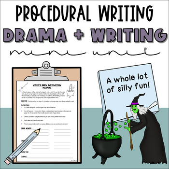 Preview of Procedural Writing Mini Unit with Dramatic Presentation