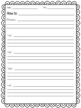 Procedural Writing Package with Assessment and Rubric by Teaching Two
