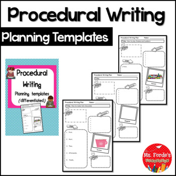 Preview of Procedural Writing Planning Templates