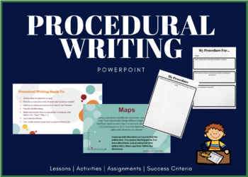 Preview of Procedural Writing Powerpoint - Lesson, Activities, Projects & Success Criteria