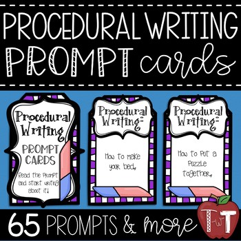 Preview of Procedural Writing Prompt Cards {Step Writing}