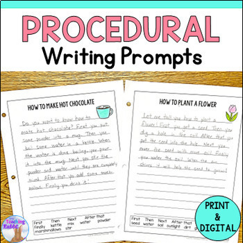 Preview of Procedural Writing Prompts - How To Writing Center - Print & Digital Resource