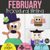 Procedural Writing Templates February Activities Valentine