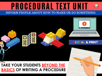 Preview of Procedural Text Writing Unit | Recipes, Instructions, Rules | Digital Lessons