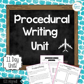 Preview of Procedural Writing Distance Learning Unit-Printable and Digital Version
