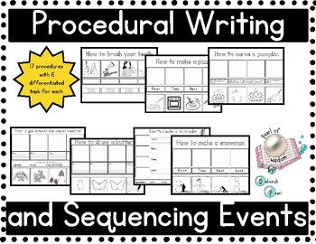 Preview of Procedural Writing and Sequencing Events
