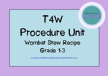 Preview of Procedure (Recipe) Unit - T4W-based