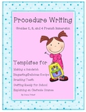 Procedure Writing - Grades 2, 3, and 4 French Immersion