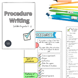 Procedure Writing Pack - Grades 4 - 6