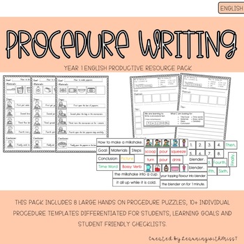 Preview of Procedure Writing Resource Pack