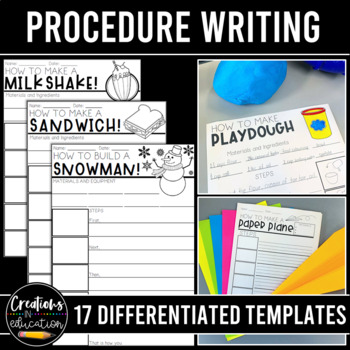 Preview of Procedural Writing Templates