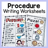 Procedure Writing Worksheets