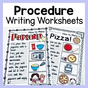 Preview of Procedure Writing Worksheets | How To Writing Worksheets Writing Prompts