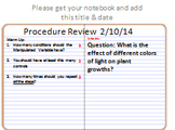 Procedure writing Practice with guided PowerPoint