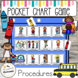 Procedures Back to School Pocket Chart Game Addition | Pre