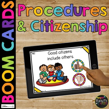 Preview of Procedures l Citizenship l Rules Back to School BOOM CARDS™ Distance Learning