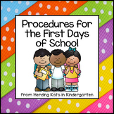 Procedures For The First Days Of School