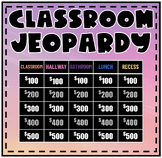 Procedures Routines & Expectations Game | Jeopardy | Back 