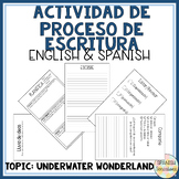 3rd Grade Spanish Writing Activity Actividad de Escritura 