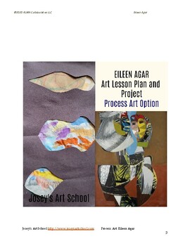 Preview of Eileen Agar Process Art Lesson Grade Pre K-6 Painting Lesson Common Core