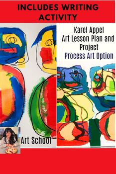 Preview of Karel Appel Art Lesson 1st 2nd 3rd 4th grade Writing Activity