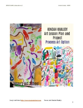 Preview of Process Art Lesson Kindah Khalidy Grade Pre K-6 Painting Lesson Common Core
