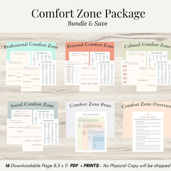 Preview of Processing My Comfort Zones PACKAGE