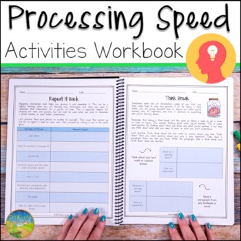 Preview of Processing Speed Workbook | Study Skills & Executive Functioning Activities