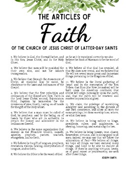 Proclamation, Living Christ, Restoration & Articles (English) (12 × 16 in)