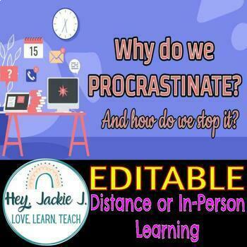Preview of Procrastination Stations Middle High School Avid Study Skills Elective EDITABLE