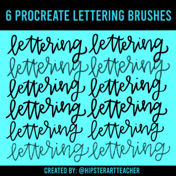 Procreate Lettering Brush Set for Ipad by Hipster Art Teacher | TpT