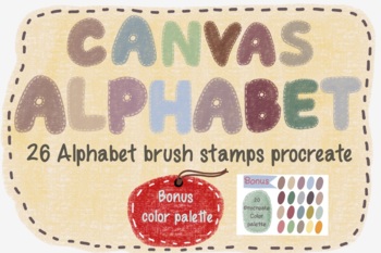 Preview of Procreate stamp brushs, Procreate stamps alphabet,26 alphabet brush stamps procr