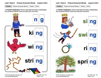 Produce Consonant Blends “nd” and “ng”: Lesson 8, Book 2 (Newitt Grade 1)