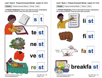 Produce Consonant Blends “sk” and “st”: Lesson 10, Book 2 (Newitt Grade 1)
