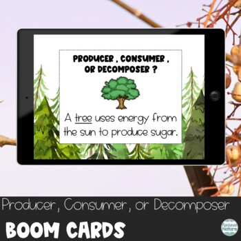 Preview of Producer Consumer Decomposer Trophic Levels Boom Cards