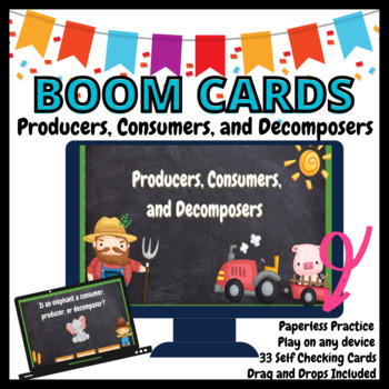 Preview of Producers, Consumers, and Decomposers BOOM Cards