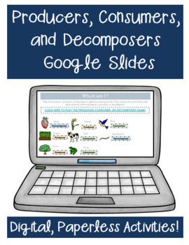Preview of Producers, Consumers, and Decomposers Google Classroom Distance Learning
