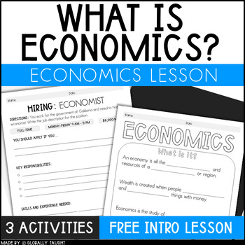 Preview of What is Economics Text & Activities - Economist Job Application Student Practice