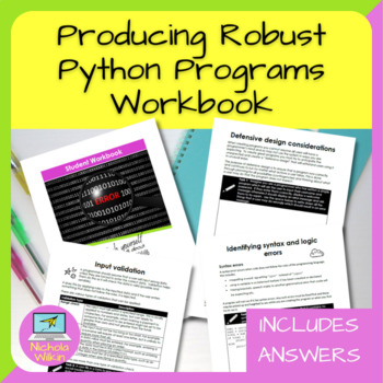 Preview of Producing Robust Python Programs Workbook