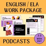 Producing a PODCAST complete 3-5 week WORK PACKAGE for Eng