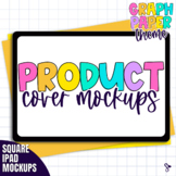 Product Cover Mockup | iPad Graph Paper Flatlay