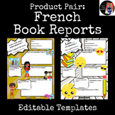 Product Pair: French Book Reports (Editable)- Online Learn