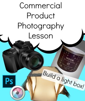 Preview of Product Photography Lesson Visual Art Graphic Design STEM Light Box Photoshop