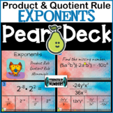 Product & Quotient Exponent Rule Digital Activity for Pear
