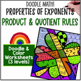 Product & Quotient Exponent Rules | Doodle & Color by Numb