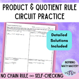 Product & Quotient Rule Derivatives Circuit Practice Works