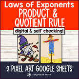 Product & Quotient Rule Pixel Art | Laws of Exponents | Ha
